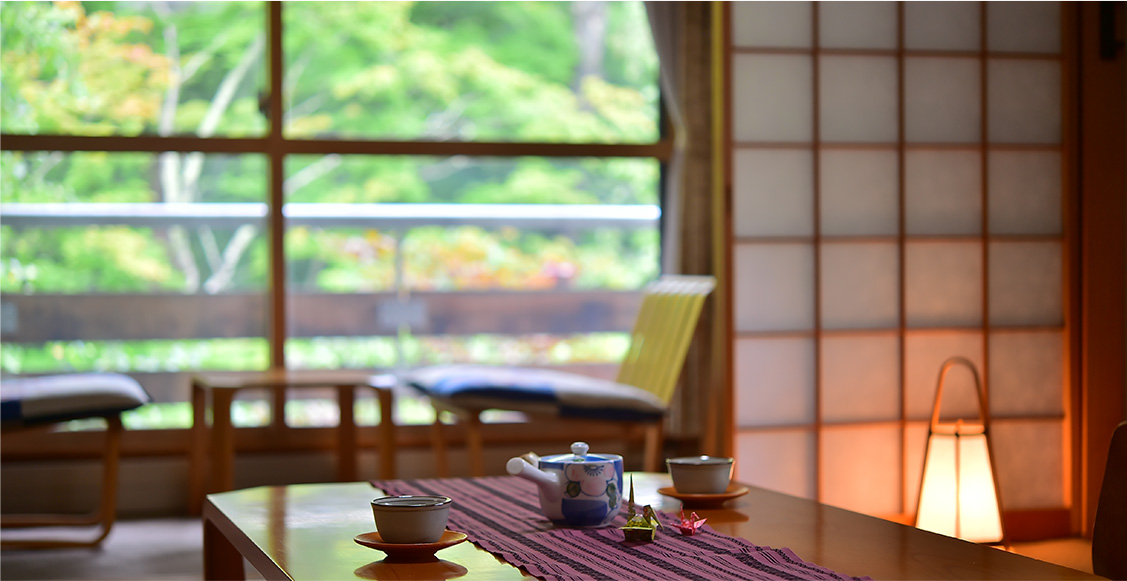 純和風のお部屋で寛ぐ